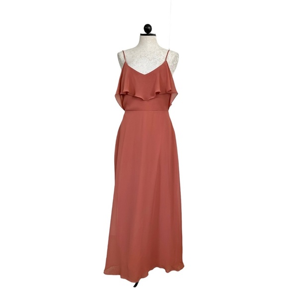 Birdy Grey Jane Convertable Bridesmaids Dress Chiffon in Terracotta Size Medium - Picture 15 of 16